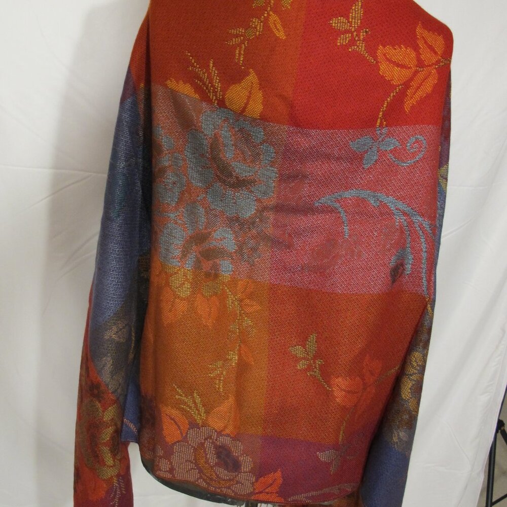 Betmar fringed wrap or shawl